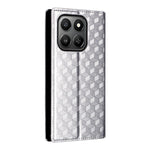 For Honor 400 Smart 5G / 4G / X7d 4G Case Wallet Rhombus Imprinted Leather Phone Cover