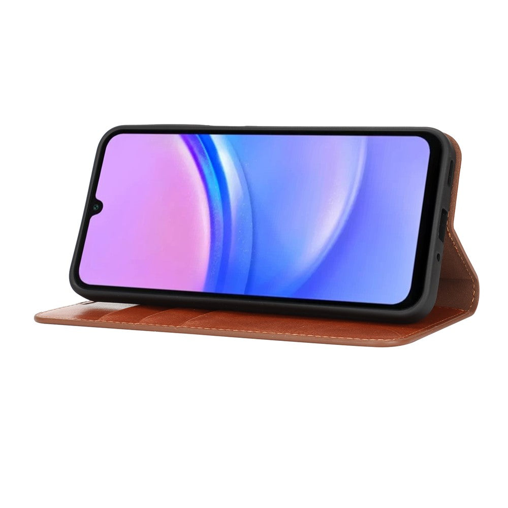 Samsung Galaxy A17 5G / A17 4G-skal, plånboksfodral i läder med Crazy Horse-textur