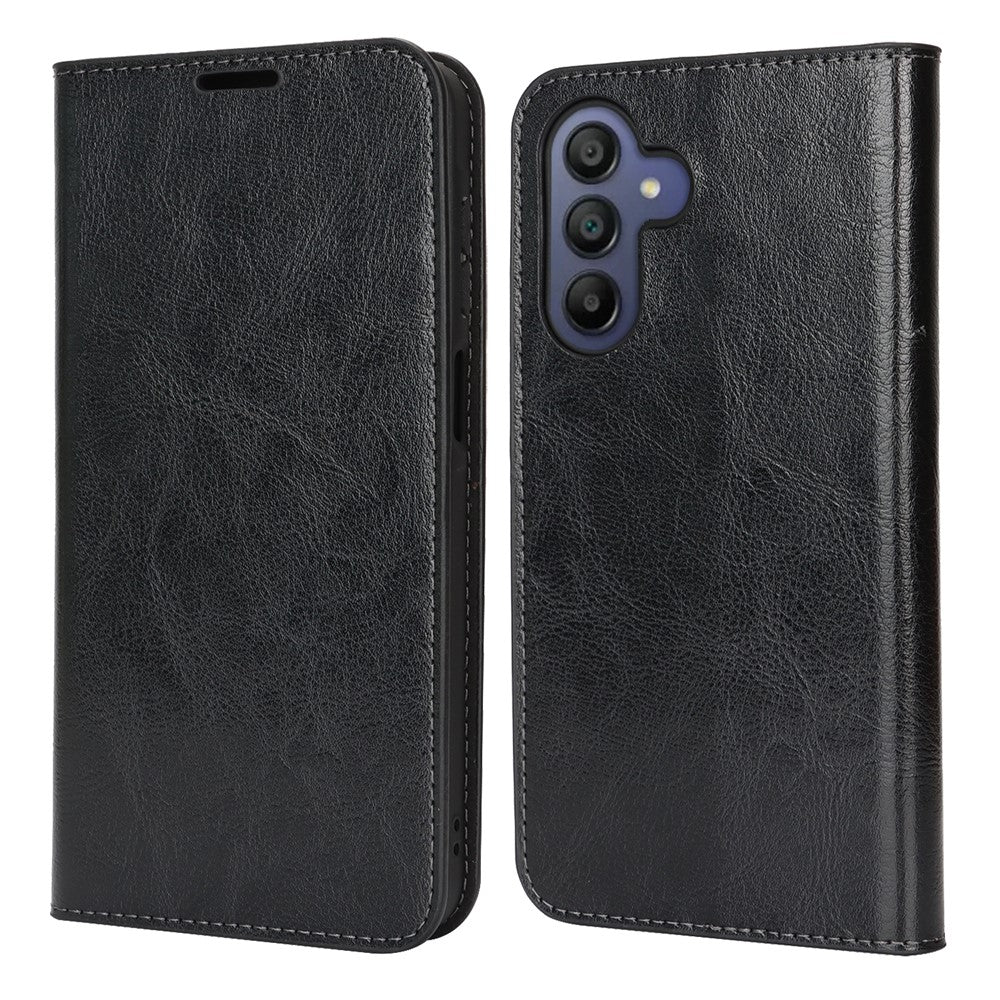 Samsung Galaxy A17 5G / A17 4G-skal, plånboksfodral i läder med Crazy Horse-textur
