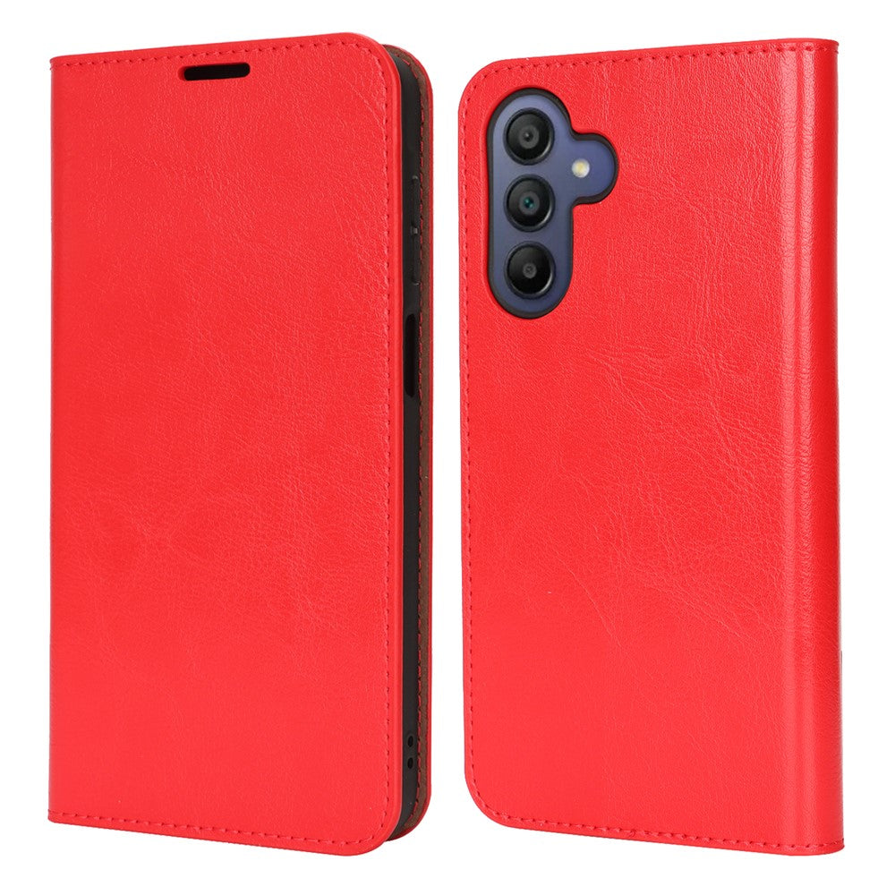 Samsung Galaxy A17 5G / A17 4G-skal, plånboksfodral i läder med Crazy Horse-textur