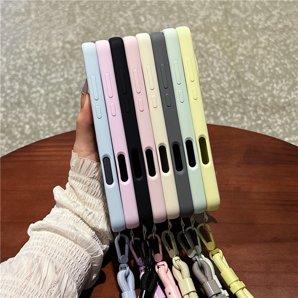 For Oppo Find X8 Ultra 5G Case Skin-Friendly Liquid Silicone + PC Phone Cover with Wrist Strap