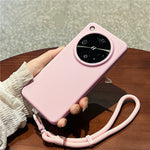 For Oppo Find X8 Ultra 5G Case Skin-Friendly Liquid Silicone + PC Phone Cover with Wrist Strap