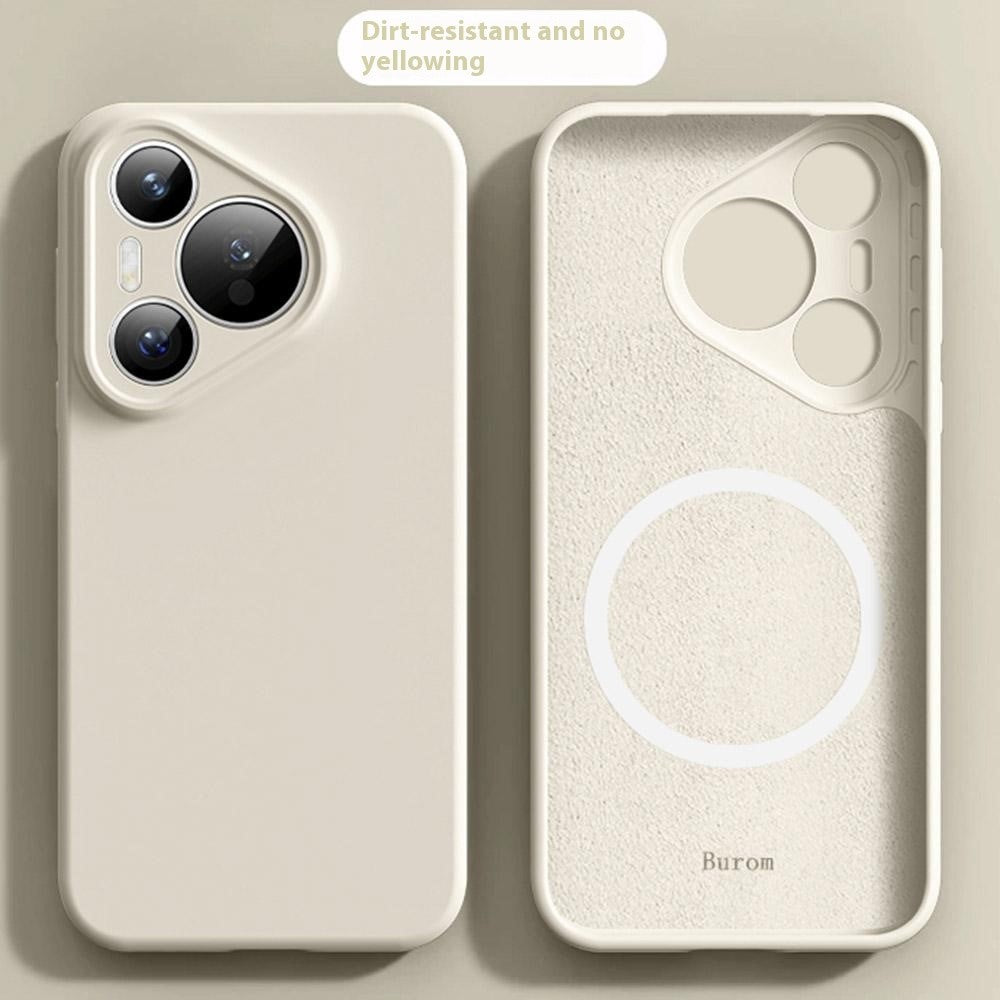 For Huawei Pura 70 Magnetic Case Precise Cutouts Liquid Silicone + PC Phone Cover