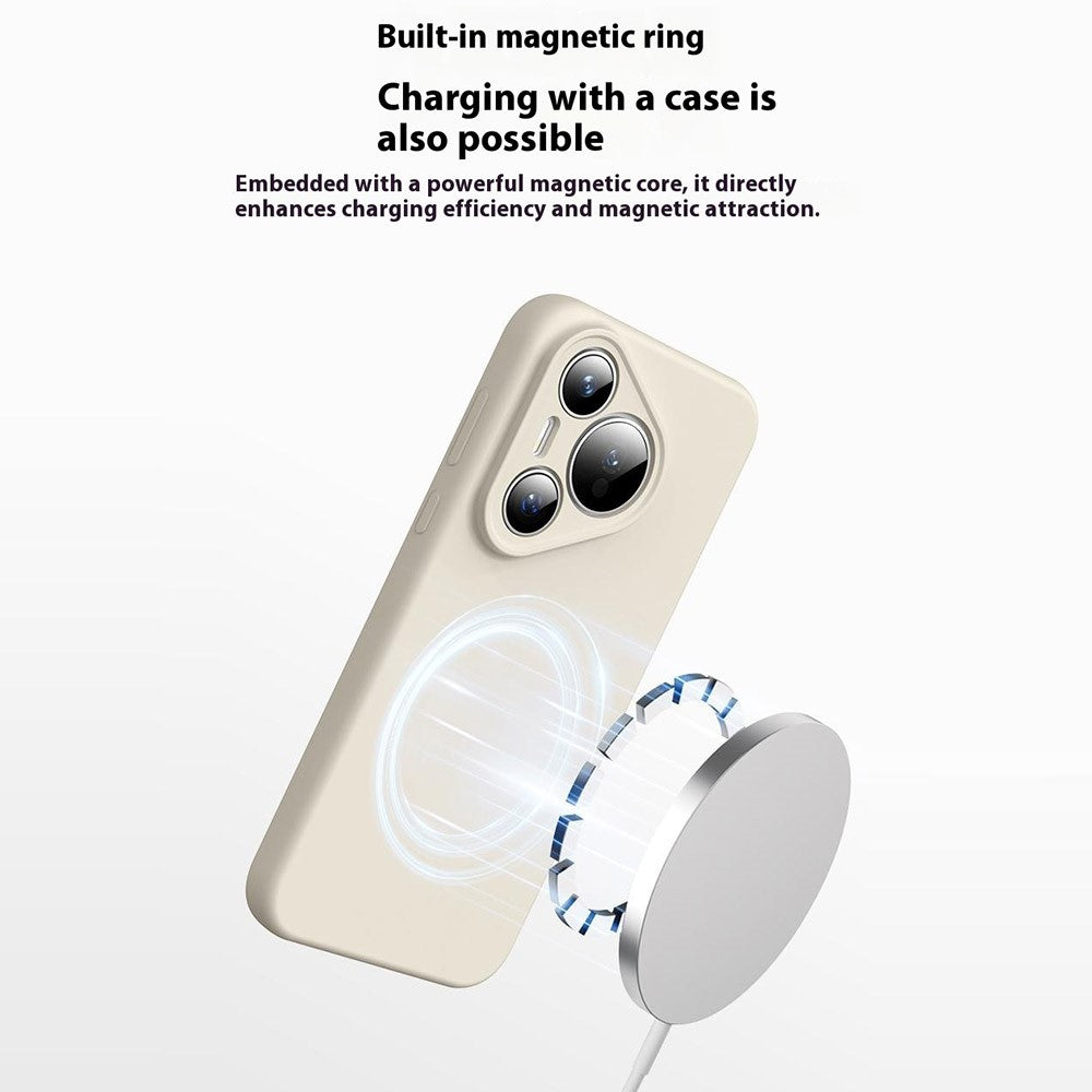 For Huawei Pura 70 Magnetic Case Precise Cutouts Liquid Silicone + PC Phone Cover