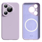 For Huawei Pura 70 Magnetic Case Precise Cutouts Liquid Silicone + PC Phone Cover