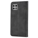 Flip Cover Wallet Etui Til Samsung Galaxy A22 5G (EU Version), Kalvetekstur PU Læder Stativ Præget Rombus Mønster Mobiltelefon Cover med Rem