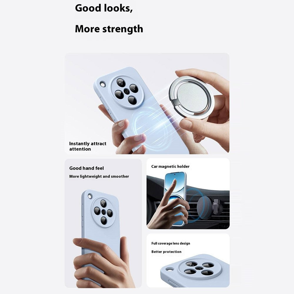 For Oppo Find X8 5G Magnetic Case Precise Cutouts Liquid Silicone + PC Phone Cover