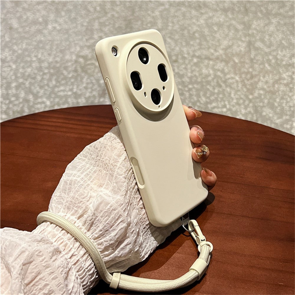 For Oppo Find X8 Ultra 5G Case Precise Cutouts Liquid Silicone + PC Phone Cover with Wrist Strap