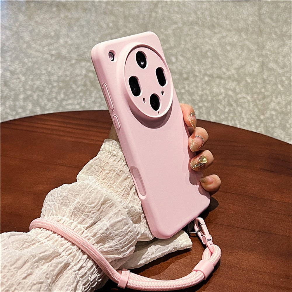 For Oppo Find X8 Ultra 5G Case Precise Cutouts Liquid Silicone + PC Phone Cover with Wrist Strap