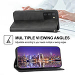 Cell Phone Case For Samsung Galaxy A03s (166.5mm) Calf Texture PU Leather Imprint Rhombus Phone Cover Wallet Stand with Strap