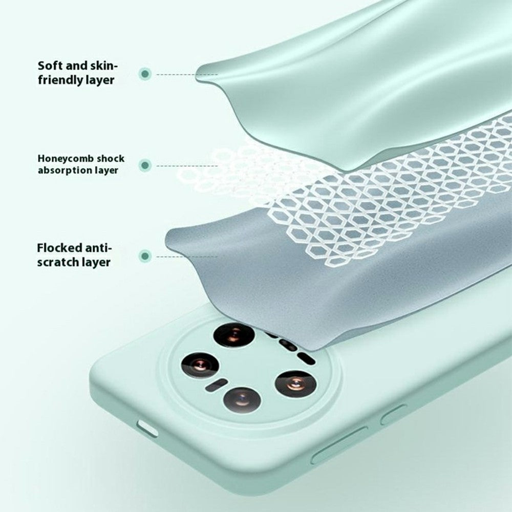 For Xiaomi 14 Ultra Case Precise Cutouts Liquid Silicone + PC Shockproof Phone Cover