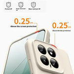 For Xiaomi 14 Case Precise Cutouts Liquid Silicone + PC Shockproof Phone Cover