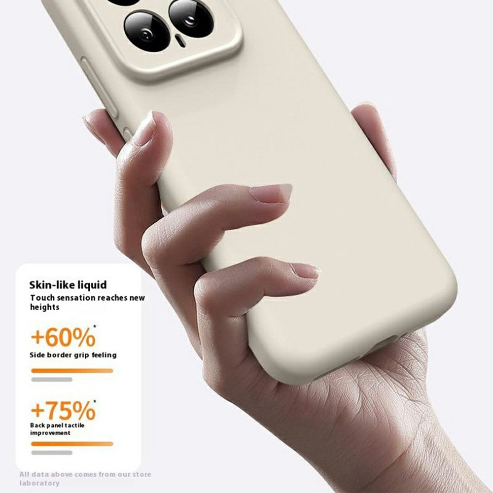 For Xiaomi 14 Case Precise Cutouts Liquid Silicone + PC Shockproof Phone Cover