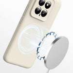 For Xiaomi 14 Magnetic Case Precise Cutouts Liquid Silicone + PC Phone Cover