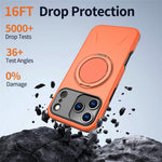 For iPhone 18 Pro Max / 17 Pro Max Magnetic Case Rotating Kickstand TPU + PC Phone Cover
