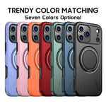 For iPhone 18 Pro Max / 17 Pro Max Magnetic Case Rotating Kickstand TPU + PC Phone Cover