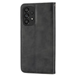 For Samsung Galaxy A33 5G Calf Texture PU Leather Magnetic Auto-absorbed Phone Case Imprinted Rhombus Pattern Wallet Stand Cover with Strap