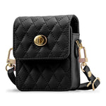 For Samsung Galaxy Z Flip6 5G Case with Shoulder Strap PU + PC Wallet Phone Cover Built-In Back Screen Film
