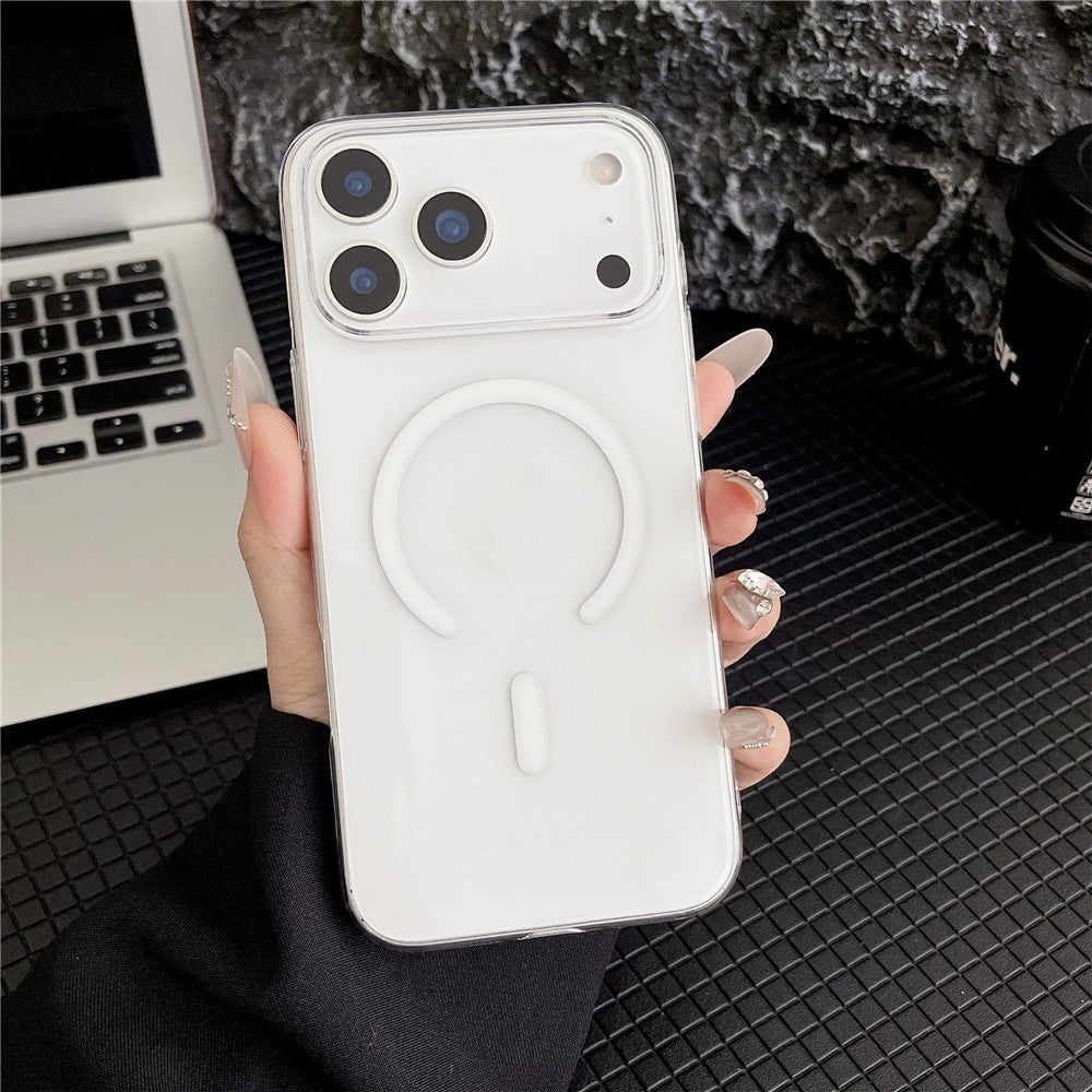 For iPhone 18 Pro / 17 Pro Crystal Clear Case Compatible with MagSafe Hard PC Phone Cover