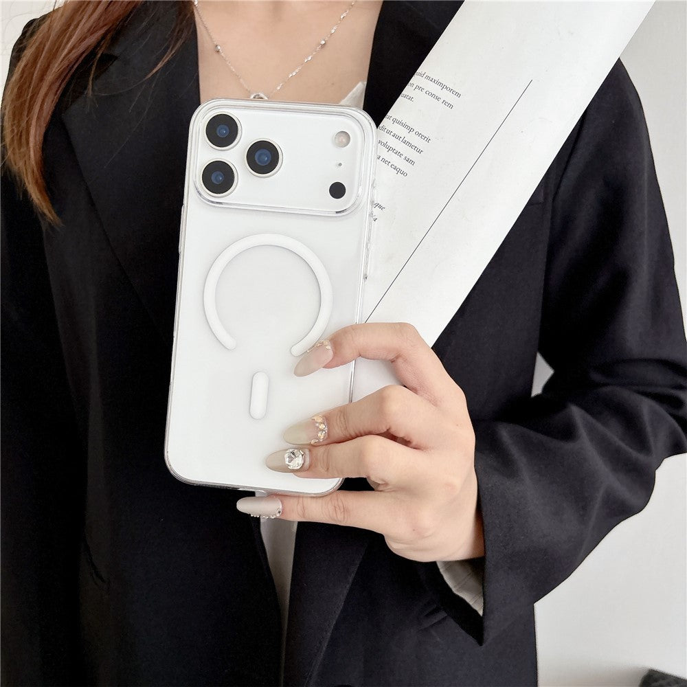 For iPhone 18 Pro / 17 Pro Crystal Clear Case Compatible with MagSafe Hard PC Phone Cover