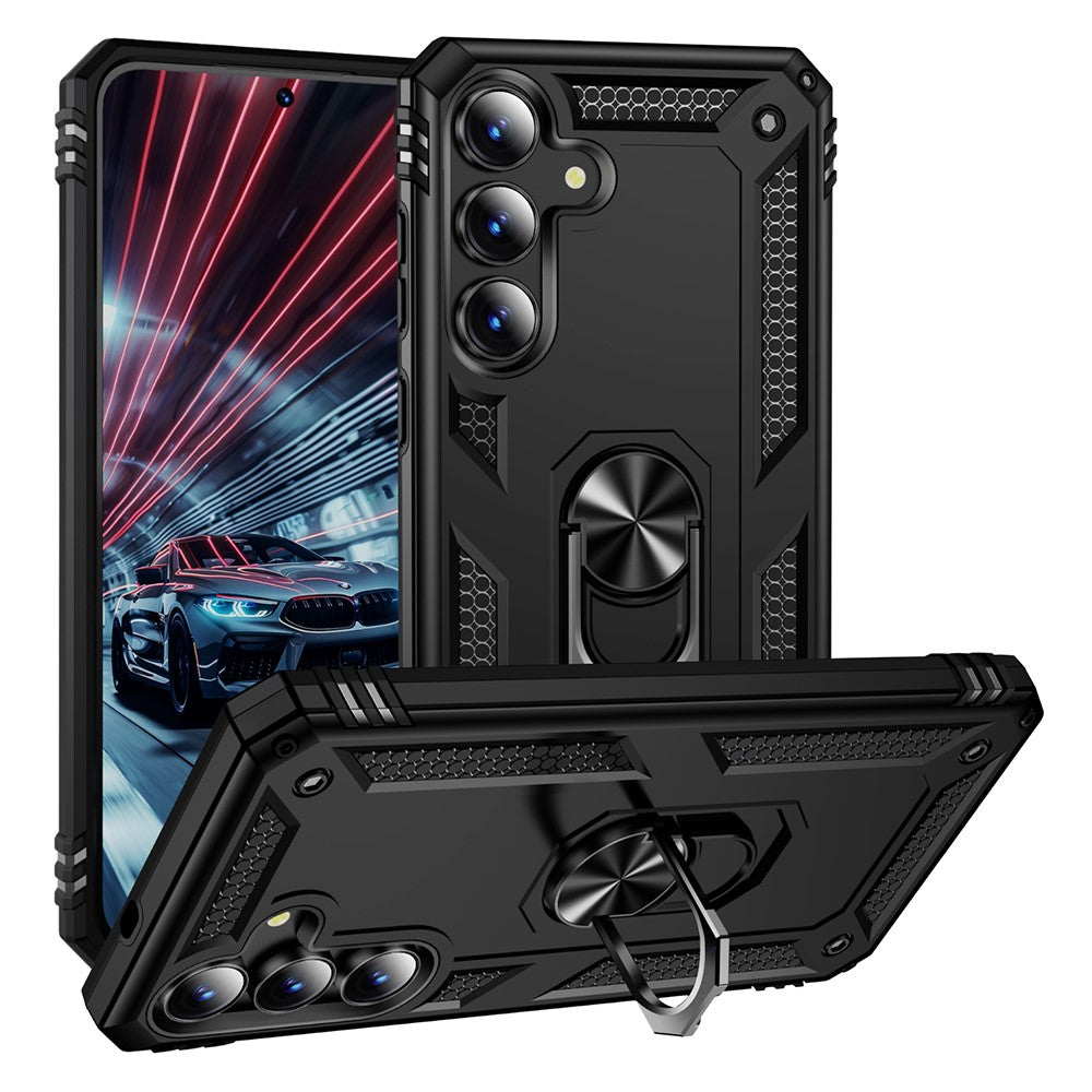For Samsung Galaxy S25 FE Case PC + TPU Phone Cover with Kickstand