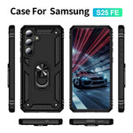 For Samsung Galaxy S25 FE Case PC + TPU Phone Cover with Kickstand