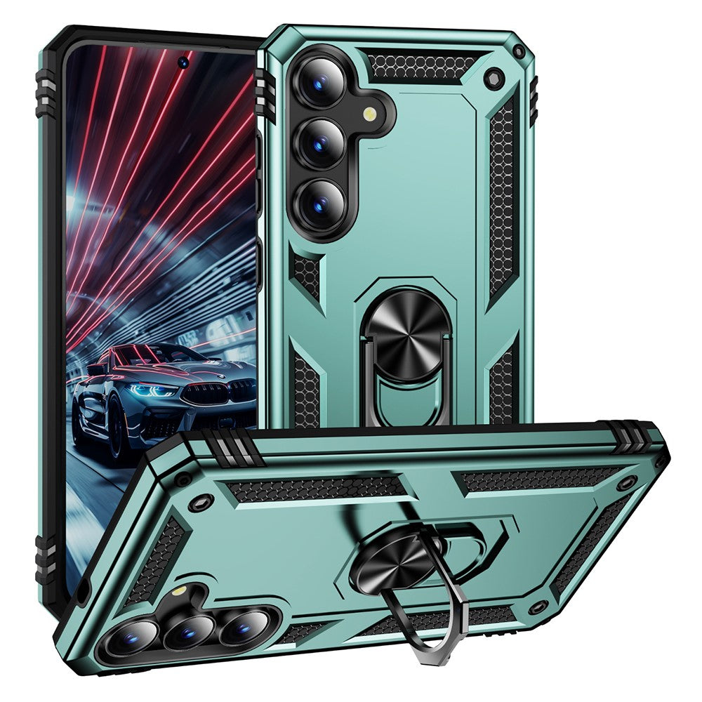For Samsung Galaxy S25 FE Case PC + TPU Phone Cover with Kickstand
