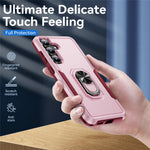 For Samsung Galaxy S25 FE Case Military Grade Ring Kickstand PC + TPU Phone Cover