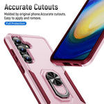 For Samsung Galaxy S25 FE Case Military Grade Ring Kickstand PC + TPU Phone Cover
