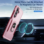 For Samsung Galaxy S25 FE Case Military Grade Ring Kickstand PC + TPU Phone Cover