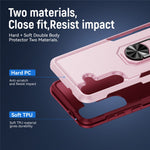 For Samsung Galaxy S25 FE Case Military Grade Ring Kickstand PC + TPU Phone Cover