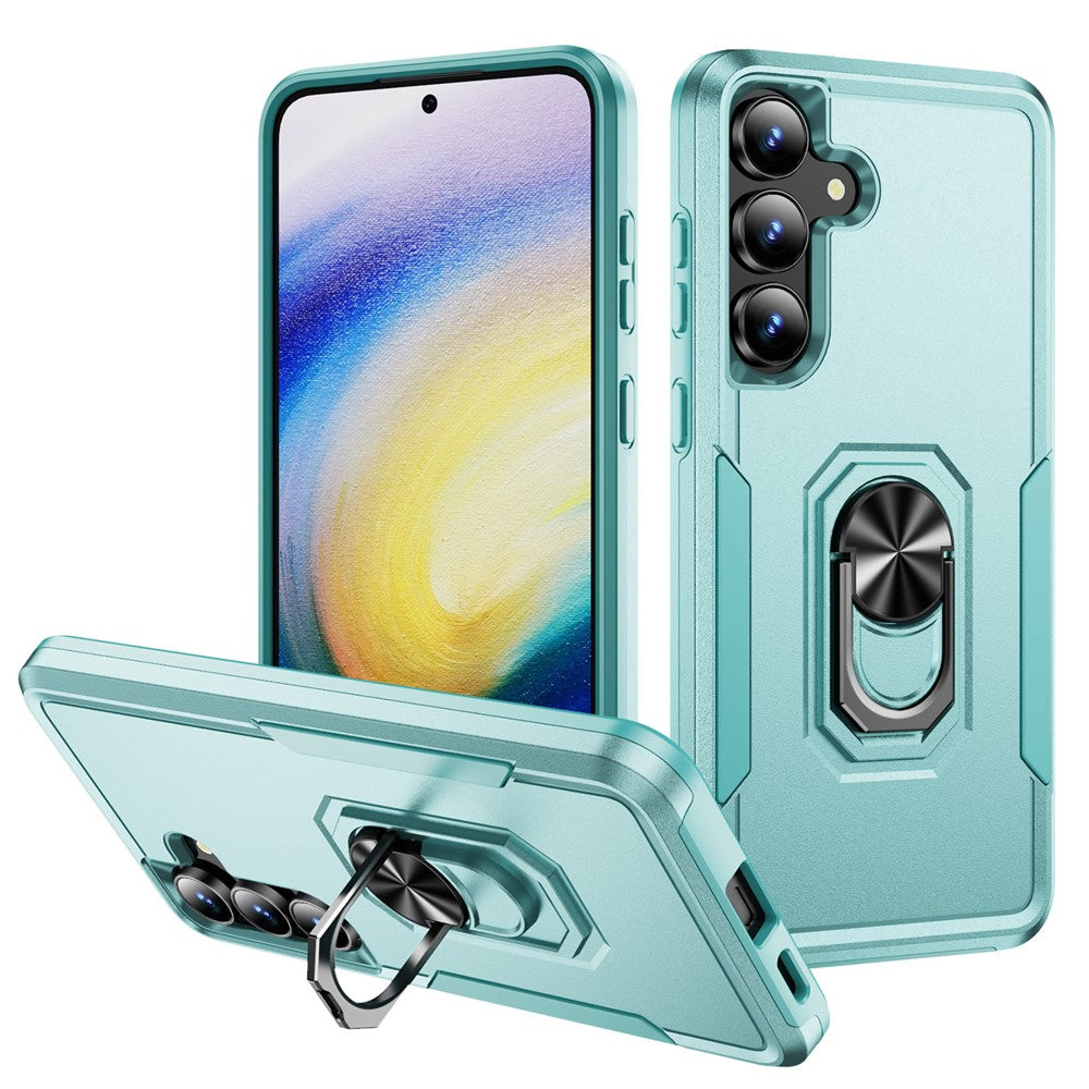 For Samsung Galaxy S25 FE Case Military Grade Ring Kickstand PC + TPU Phone Cover
