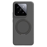 Xiaomi 14 Magnetiskt Skal Roterande Stativ Flytande Silikon PC mobilskal Skin Touch