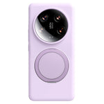 For XXiaomi 14 Ultra Magnetic Case Rotating Kickstand Liquid Silicone PC Phone Cover Skin Touch