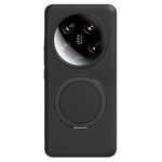 For XXiaomi 14 Ultra Magnetic Case Rotating Kickstand Liquid Silicone PC Phone Cover Skin Touch