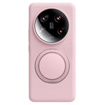 For XXiaomi 14 Ultra Magnetic Case Rotating Kickstand Liquid Silicone PC Phone Cover Skin Touch