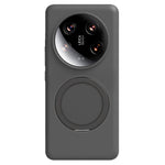 For XXiaomi 14 Ultra Magnetic Case Rotating Kickstand Liquid Silicone PC Phone Cover Skin Touch