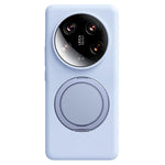 For XXiaomi 14 Ultra Magnetic Case Rotating Kickstand Liquid Silicone PC Phone Cover Skin Touch