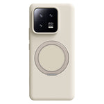 For Xiaomi 13 Magnetic Case Rotating Kickstand Liquid Silicone PC Phone Cover Skin Touch