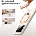 For Xiaomi 13 Magnetic Case Rotating Kickstand Liquid Silicone PC Phone Cover Skin Touch