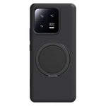 For Xiaomi 13 Magnetic Case Rotating Kickstand Liquid Silicone PC Phone Cover Skin Touch
