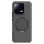 For Xiaomi 13 Magnetic Case Rotating Kickstand Liquid Silicone PC Phone Cover Skin Touch
