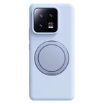 For Xiaomi 13 Magnetic Case Rotating Kickstand Liquid Silicone PC Phone Cover Skin Touch