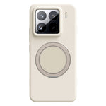 For Xiaomi 15 Magnetic Case Rotating Kickstand Liquid Silicone PC Phone Cover Skin Touch