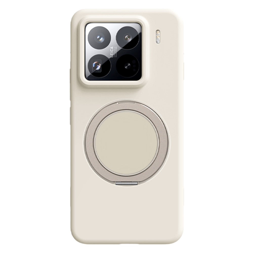For Xiaomi 15 Magnetic Case Rotating Kickstand Liquid Silicone PC Phone Cover Skin Touch