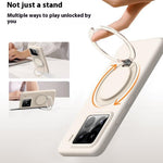 For Xiaomi 15 Magnetic Case Rotating Kickstand Liquid Silicone PC Phone Cover Skin Touch