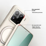 For Xiaomi 15 Magnetic Case Rotating Kickstand Liquid Silicone PC Phone Cover Skin Touch