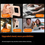For Xiaomi 15 Magnetic Case Rotating Kickstand Liquid Silicone PC Phone Cover Skin Touch