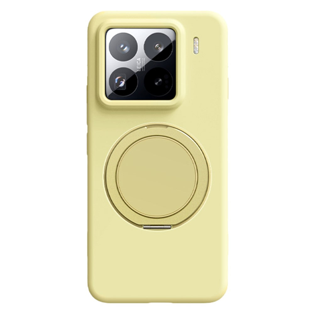 For Xiaomi 15 Magnetic Case Rotating Kickstand Liquid Silicone PC Phone Cover Skin Touch