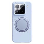 For Xiaomi 15 Magnetic Case Rotating Kickstand Liquid Silicone PC Phone Cover Skin Touch